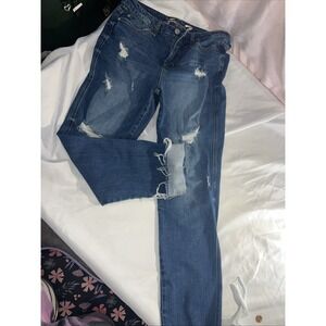 Seven 7 Seven7 Size 4 Woman's StretchJeans Ripped Weekend Easy Fit Boyfriend 225